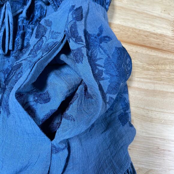 Ted Baker NWT Zilda Puff Sleeve Midi Fixed Wrap Front Dress Size 2 (US 6) Blue - Picture 15 of 15